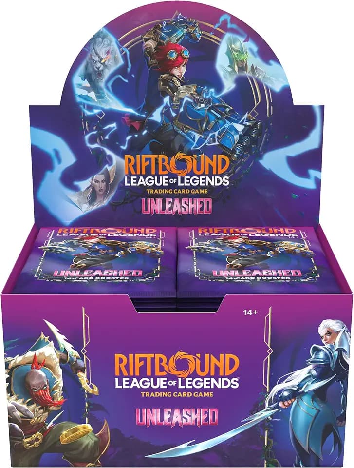 League of Legends TCG Unleashed - Booster Display - 24 Booster Packs (14 Cards Ea), Deck-Building Trading Card Game, Randomly Assorted