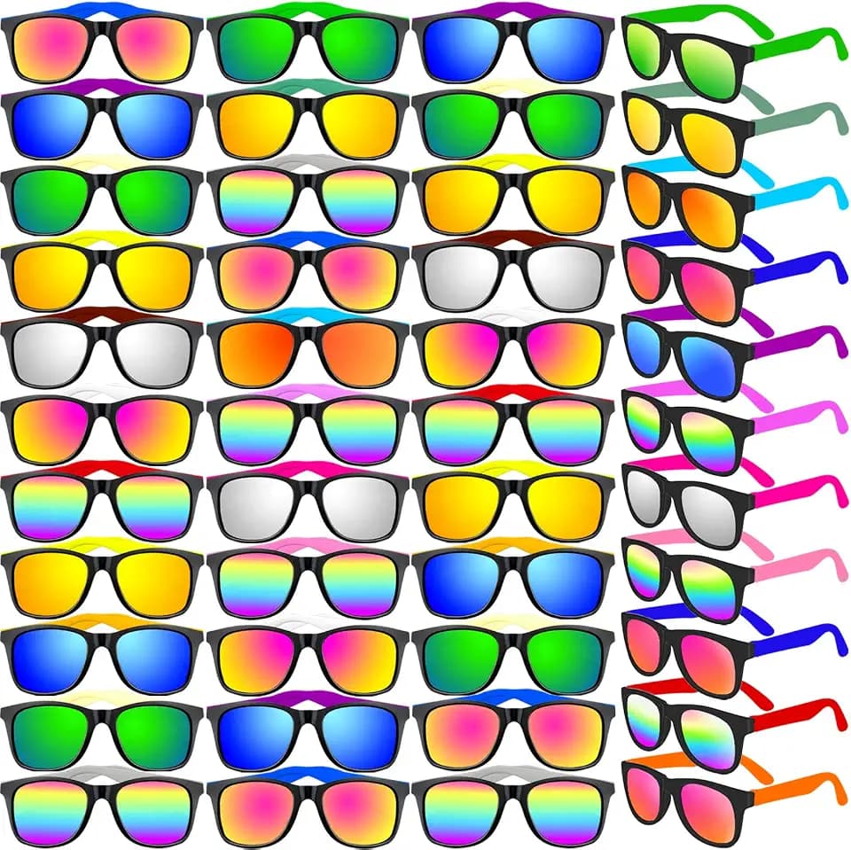 Oleitodh 64/120 PCS Sunglasses Party Favors Bulk,Neon Sunglasses with UV Protection for Adults Kids Boys Girls Pool Beaach