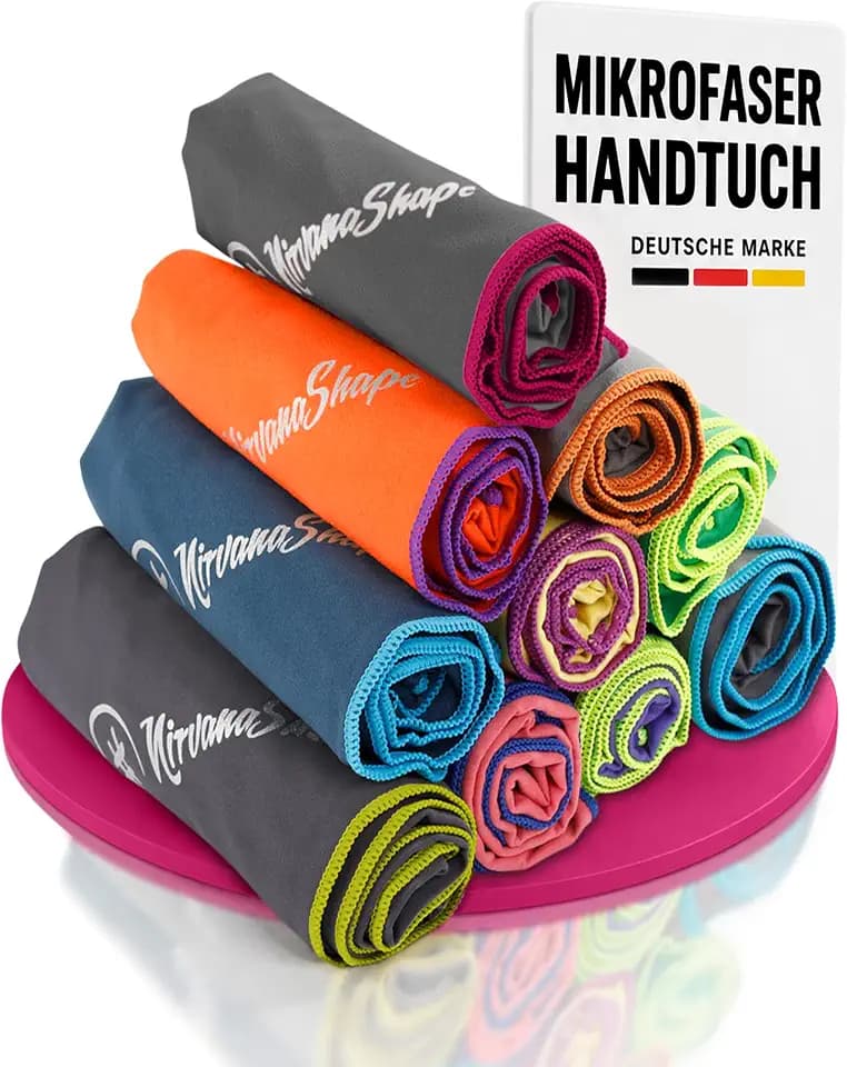 NirvanaShape Mikrofaser Handtuch - Reisehandtuch, Badetuch für Urlauber - kompakte, schnelltrocknende Microfaser Handtücher als Strandtuch, Sporthandtuch - für Reisen, Camping, Sport - 200 x 100 cm