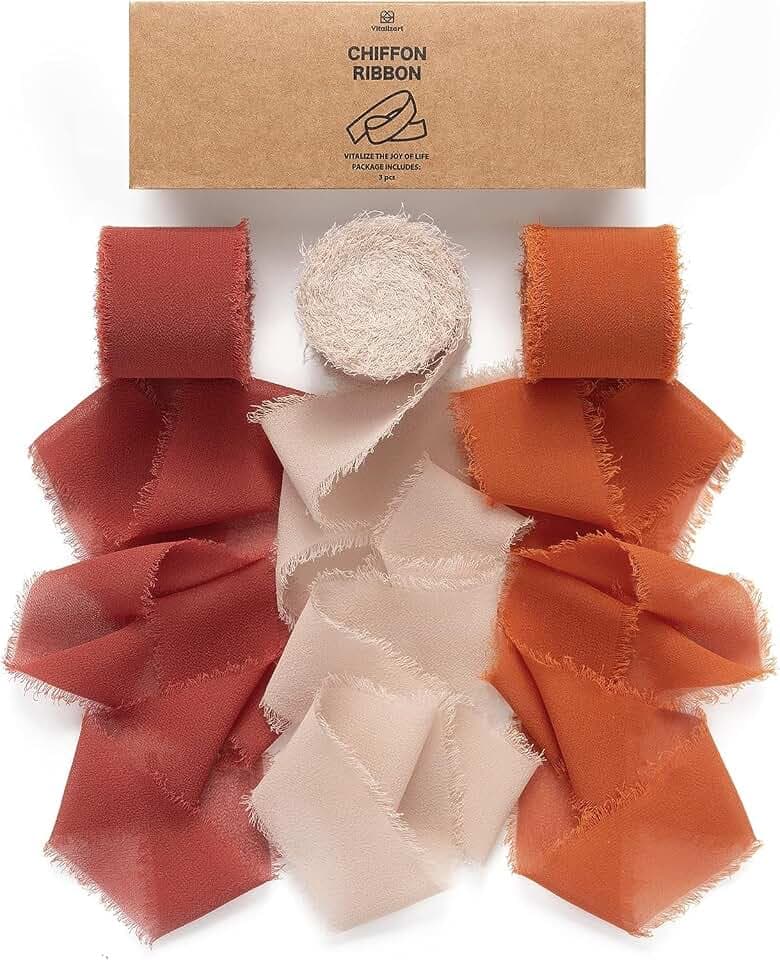 Vitalizart Geschenkband Gebrannte Orange 3,8 cm x 19,2 m Schleifenband