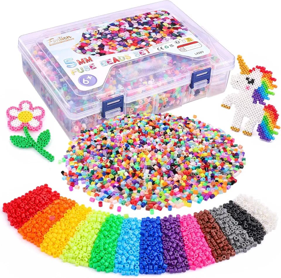 Bügelperlen 5mm Midi Set (10.000 Stk.): 20 Farben Nachfüllset