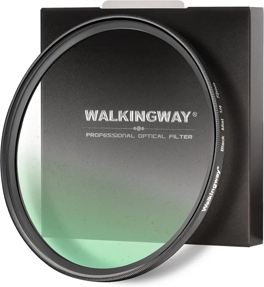 Walking Way 77mm Black Diffusion Filter 1/2, Soft Dreamy Cinematic Effect Filter, Hazy Diffuser, Ultra-Slim Frame, Multi-Coated Optical Glass, Water/Scratch Resistant for Portrait/Vlog/Video