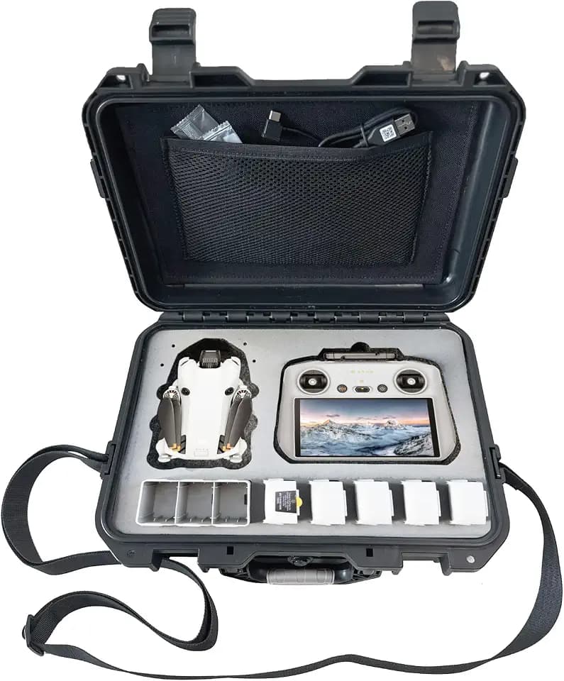INNVO wasserdichte Koffer für DJI Mini 4 Pro Fly More Combo Kompatibel mit Mini 3 / 3Pro und RC / RC2 / RC-N1 / N2 / N3 Fernbedienung (DJI Mini4 PRO / Mini3 Koffer)