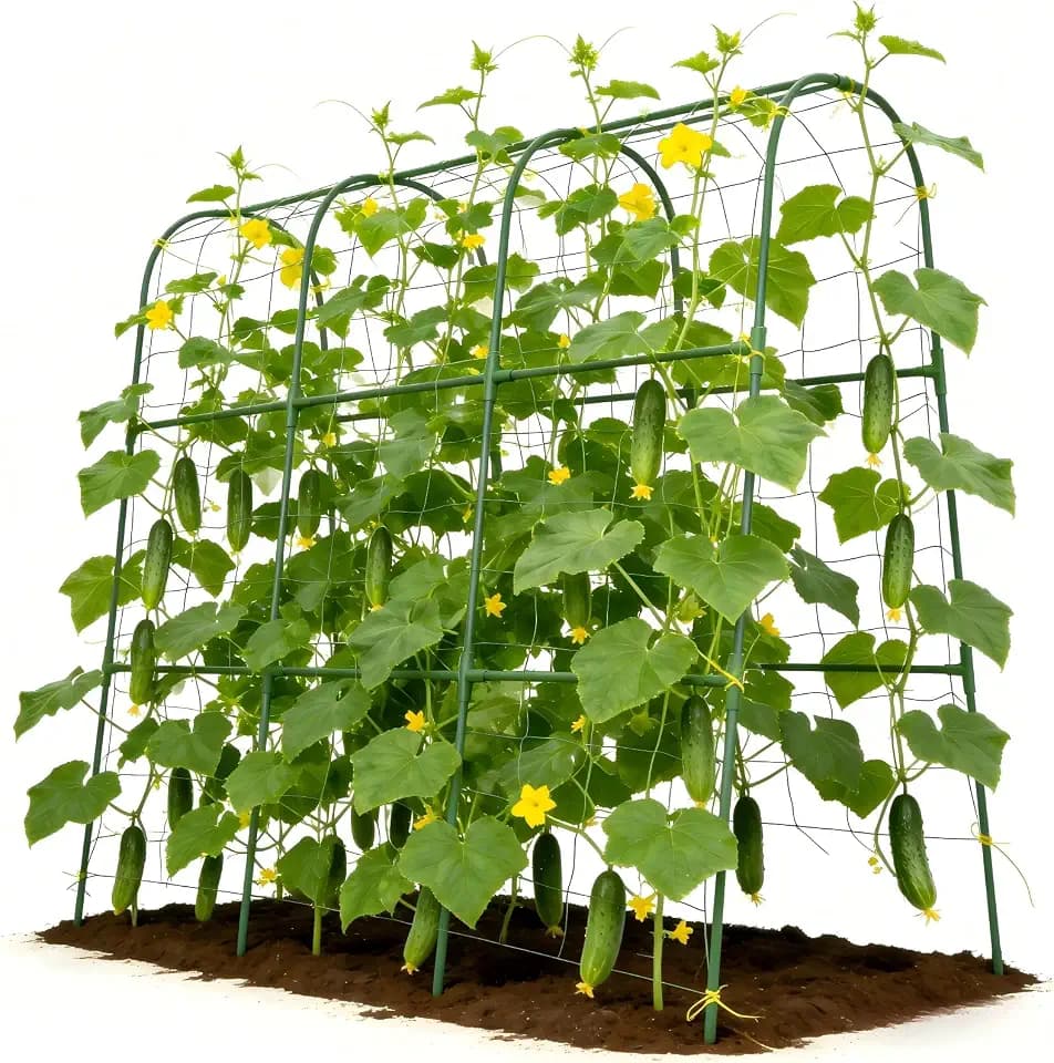 48x46 in U-Shape Cucumber Trellis for Climbing Plants Outdoors