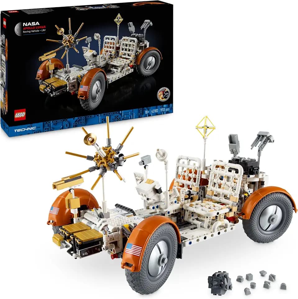 LEGO Technic NASA Apollo Lunar Roving Vehicle (LRV), Modell eines Mondrovers für Erwachsene, Raumfahrt-Sammlerstück für Wissenschaftsbegeisterte, Bauspielzeug, Raumfahrzeug-Modell 42182