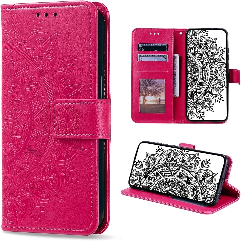 Case for Moto G Power 2022 / Moto G Pure/G Play 2023 Wallet Case with Card Holder, Wallet Leather Cover, Shockproof Flip Cover for Motorola G Power 2022 / G Pure/G Play 2023 (Red)