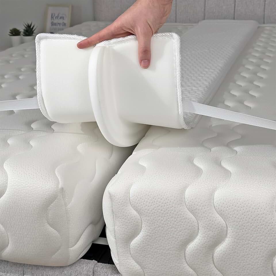 12" Extra Wide Bed Bridge Twin to King Converter Kit - Split King Gap Filler for Adjustable Bed - Mattress Connector & Gap Filler for Bed - 25D Memory Foam - Patent Pending Design