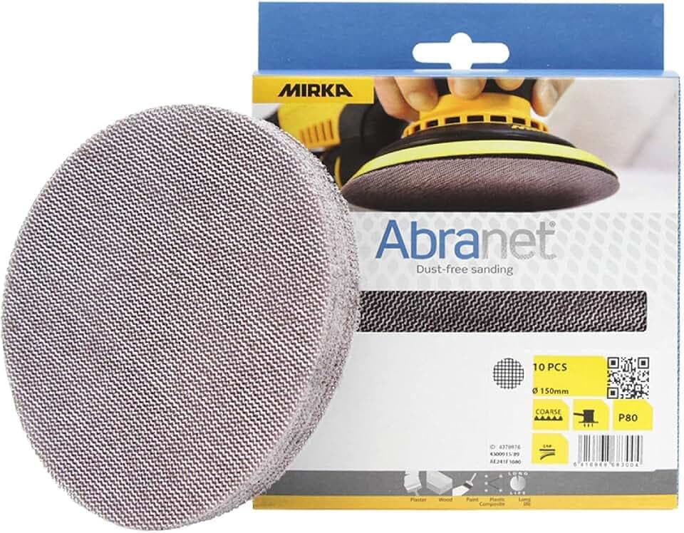 Mirka Schleifscheiben Netz Ø 150mm Klett Korn P80 10 Stück