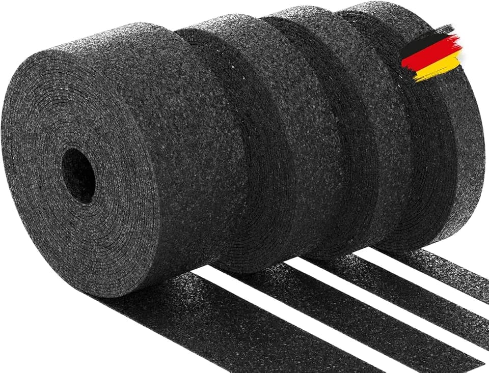 BAUHELD Terrassenpads Rolle 10m x 50mm x 6mm Antirutsch Bautenschutzmatte