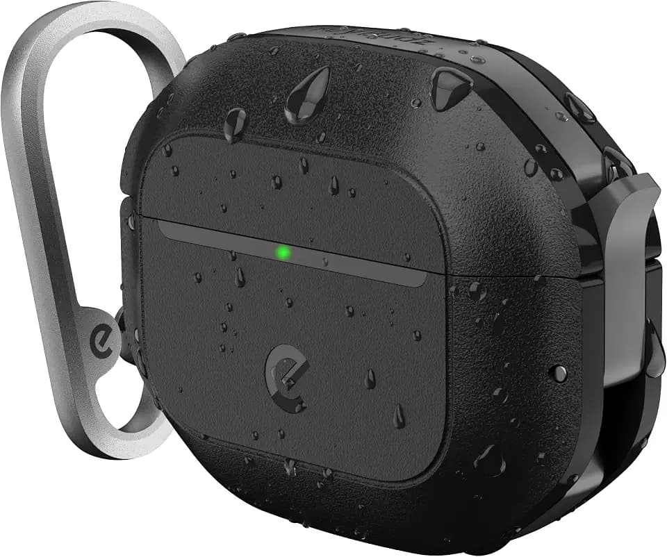 KeyBudz for IP68 Waterproof AirPods 4 & AirPods 5 Case Lock - Carbon Black
