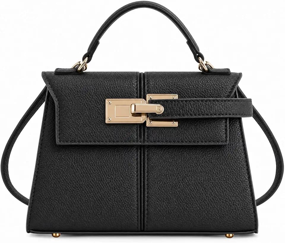 Small Crossbody Handbags for Women Trendy Top Handle Bag Black