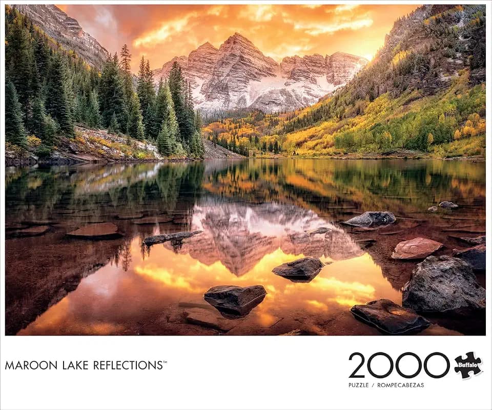 Buffalo Games Puzzles, Joshua Snow Lake, 2000 Piece Puzzles for Adults