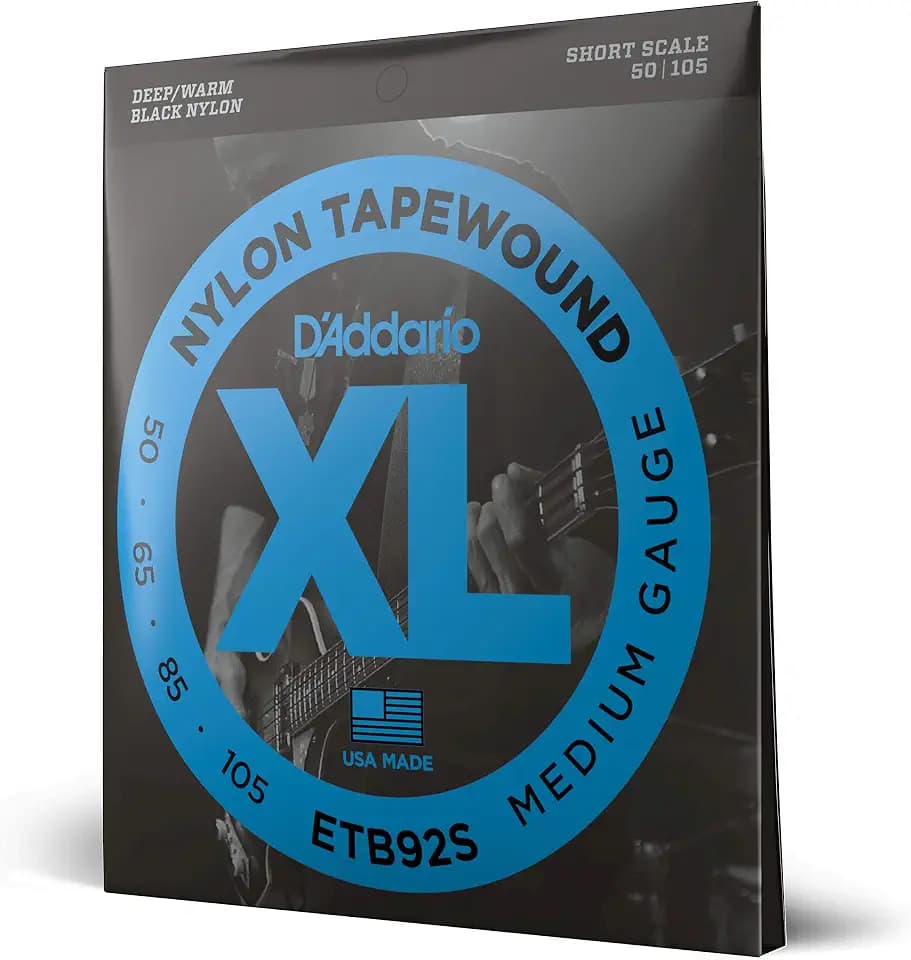 D'Addario Tapewound Bass Strings ETB92S, 50-105, 4-String, Short Scale