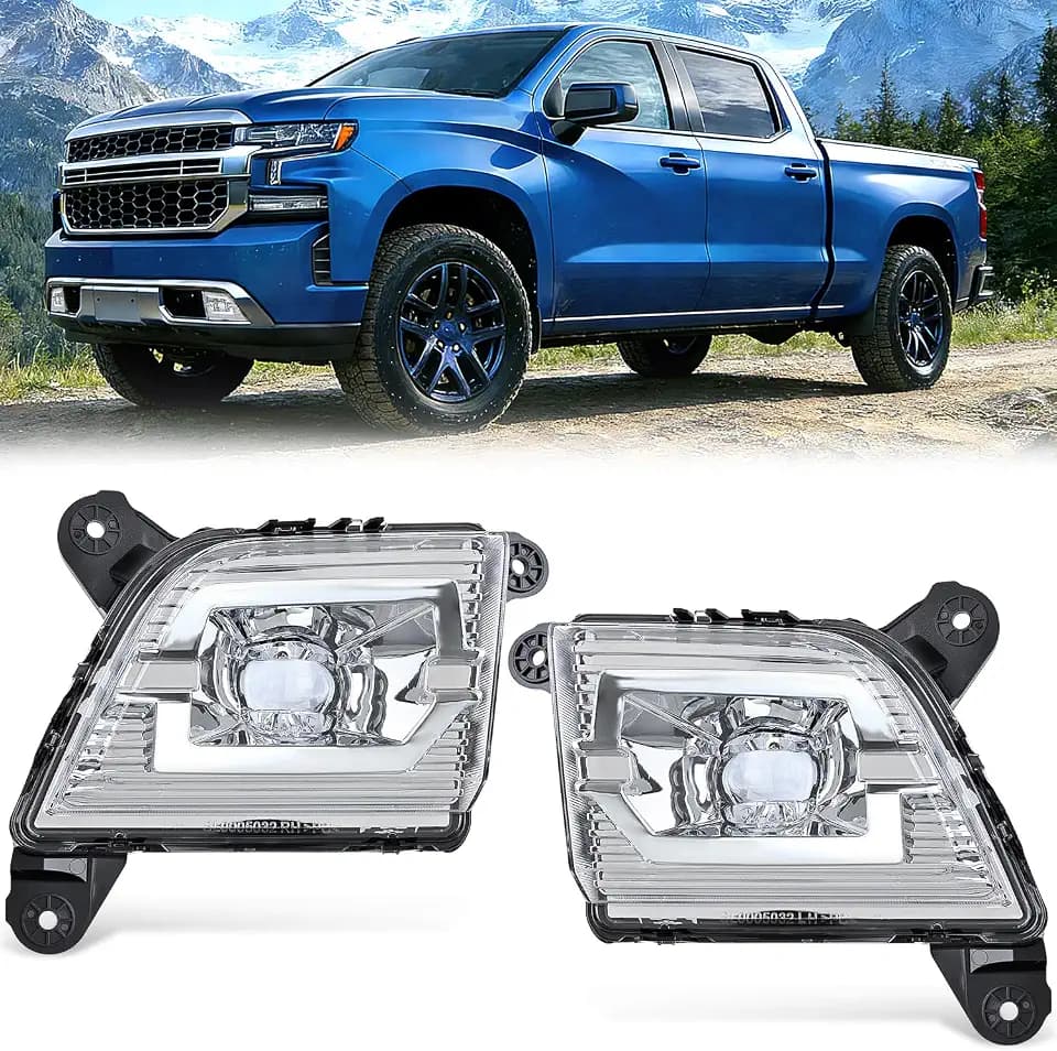 Nilight Fog Light Assembly Compatible with 2019-2023 Chevy Silverado 1500