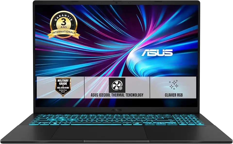 ASUS V16 Gaming V3607VM-RP036W 16 Zoll WUXGA 144Hz Laptop (Intel Core 7 240H bis 5,2 GHz, 16 GB DDR5, 1TB SSD, NVIDIA GeForce RTX 5060 Laptop GPU) Windows 11 Home – Tastatur AZERTY