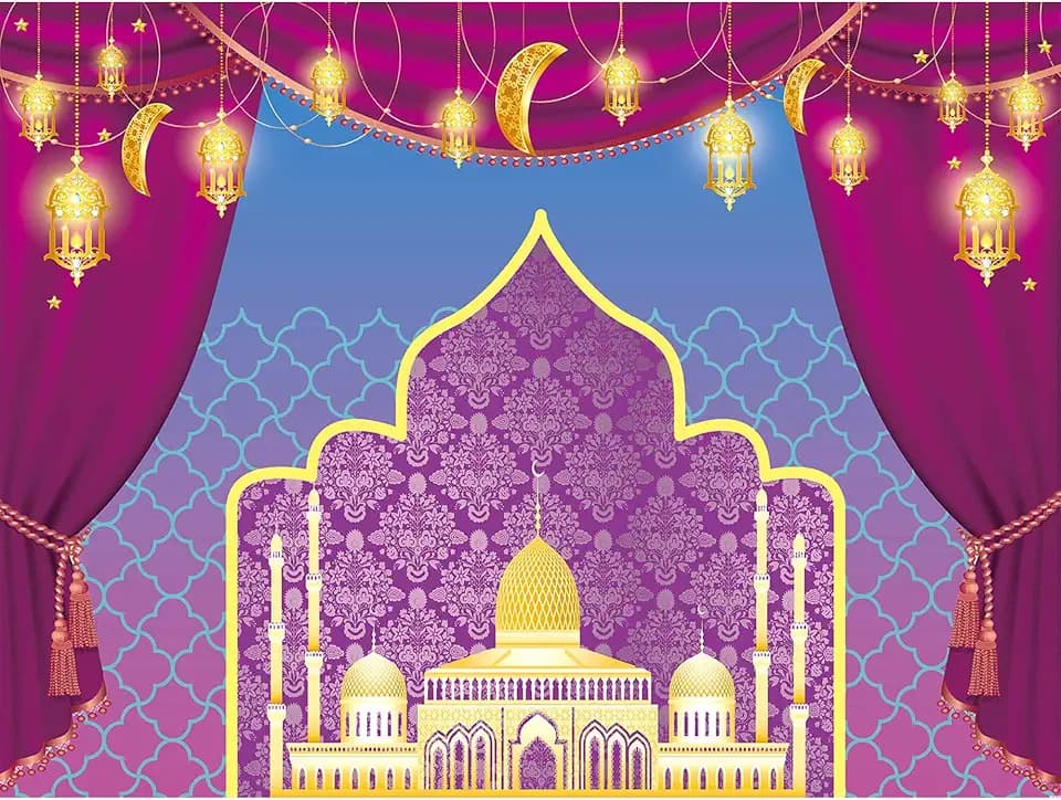 8x6ft Vinyl Purple Princess Birthday Backdrop Aladdin's Lamp Moroccan Arabian Night Backdrop Custom Happy Birthday Banner for Photography Kids Baby Shower Party Decor Photo Booth SK1963D