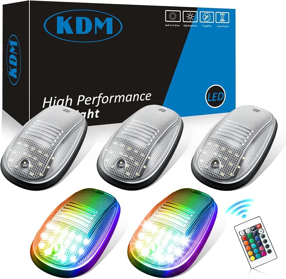 KDM RGB Cab Roof Marker Light for 2003-2018 Dodge Ram 1500 2500 3500 4500