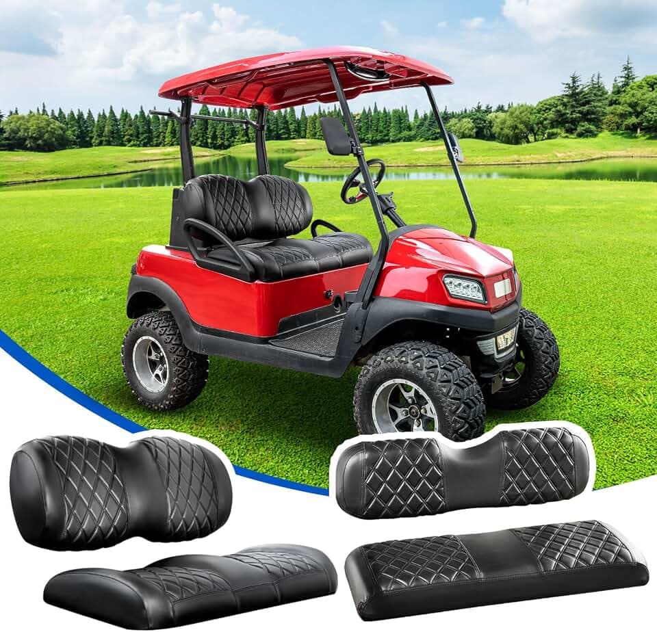 NOKINS Golf Cart Seat Covers 4 Piece Fits Club Car Precedent Premium Seat