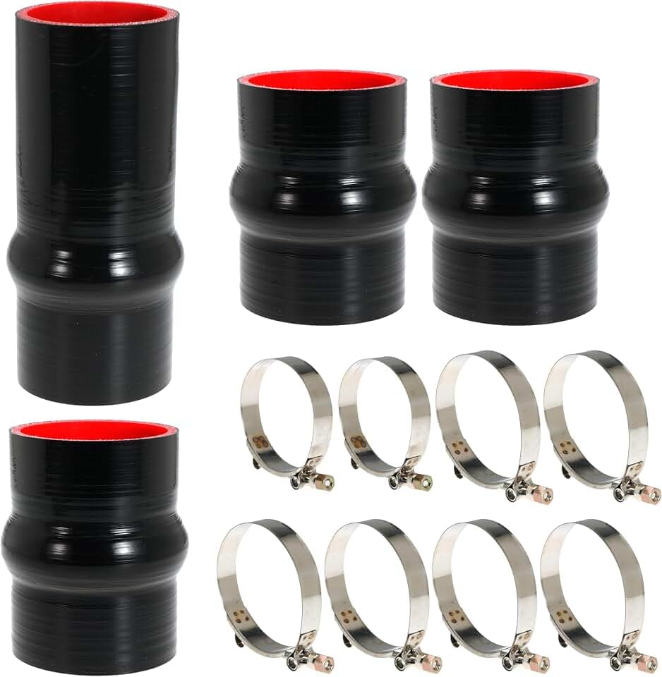 5.9 Heavy Duty Silicone Intercooler Hose Boot For Dodge Ram 2500 3500 Pickup 5.9L Cummins Diesel 2003-2007 with T Bolt Clamp