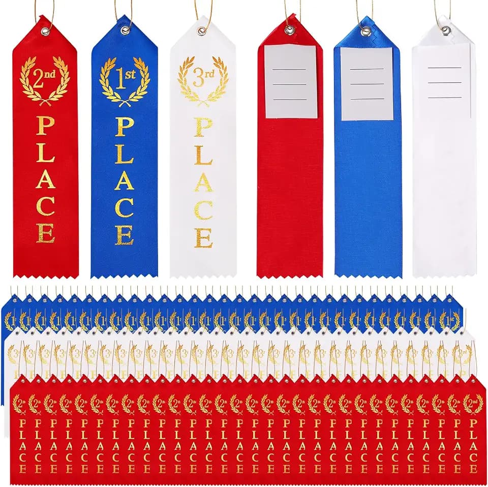 Berenlu 90 PCS Award Ribbons, 1st, 2nd & 3rd Place Prize Ribbons