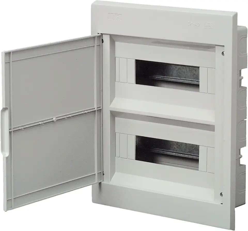 UNITEC Kleinverteiler, Unterputz mit Tür, IP 30, 2-reihig