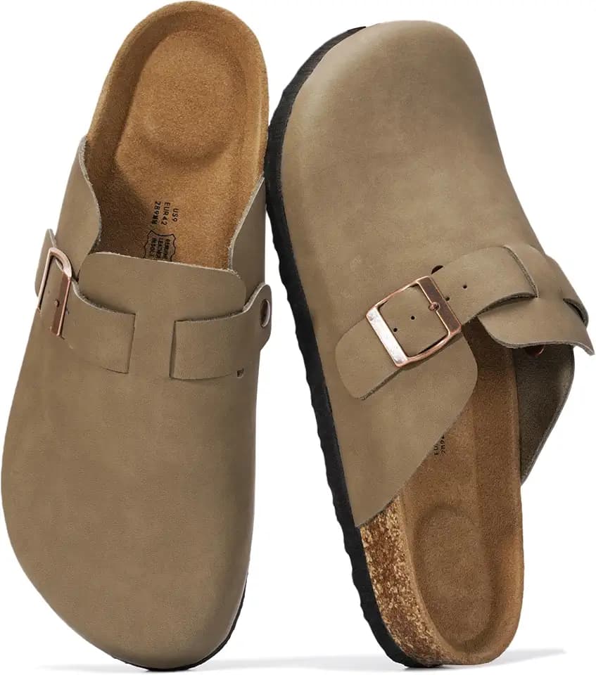 100% Full Grain Genuine Leather Clogs for Men - Fall Shoes for Men 2026