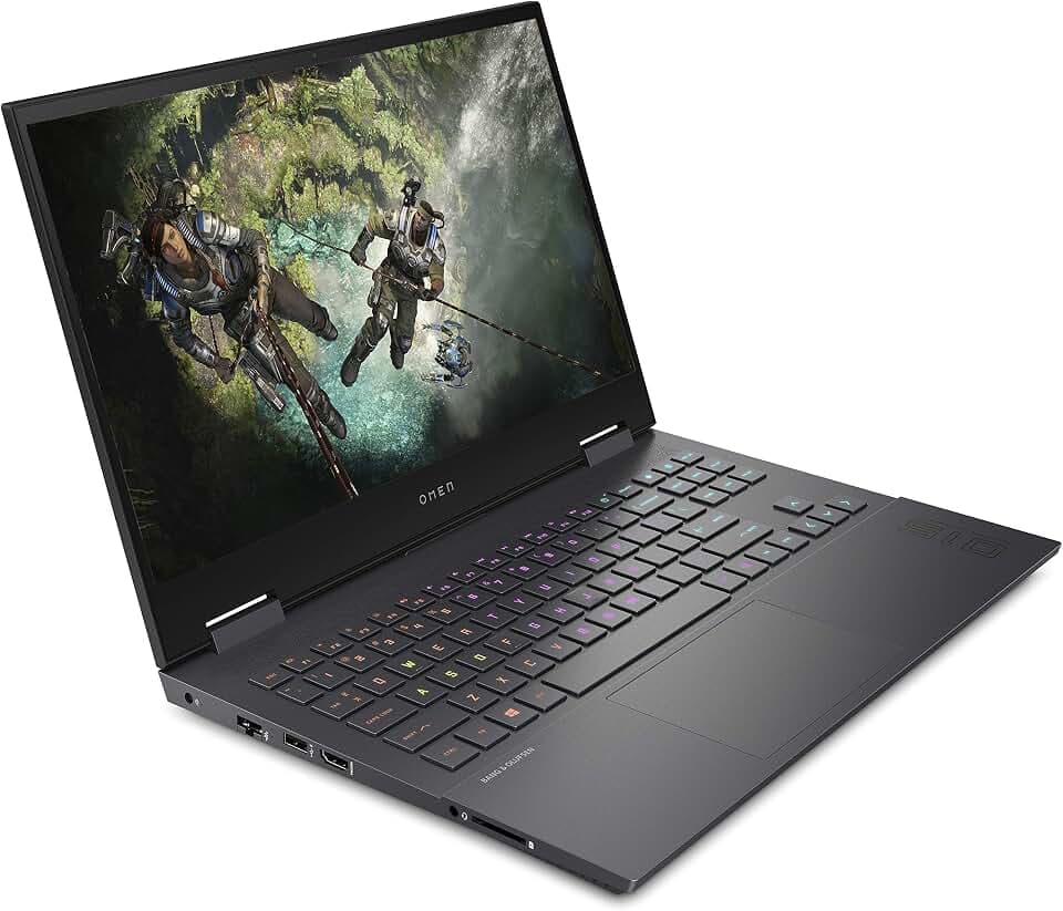 HP Omen 15-en0008na 39,6 cm (15,6 Zoll) Full HD, 144 Hz Gaming Laptop, AMD Ryzen 7 4800H, 16 GB RAM, 512 GB SSD, NVIDIA GeForce RTX 2060 (6 GB dedizated) Graphics, Windows 10 Home - Mica Silver