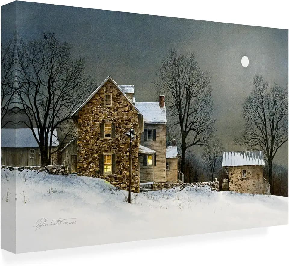 Trademark Fine Art Outdoor Canvas Art - Ray Hendershot 'SNOW COVER' Wall Art for Outdoor Spaces, Patios, or Gardens