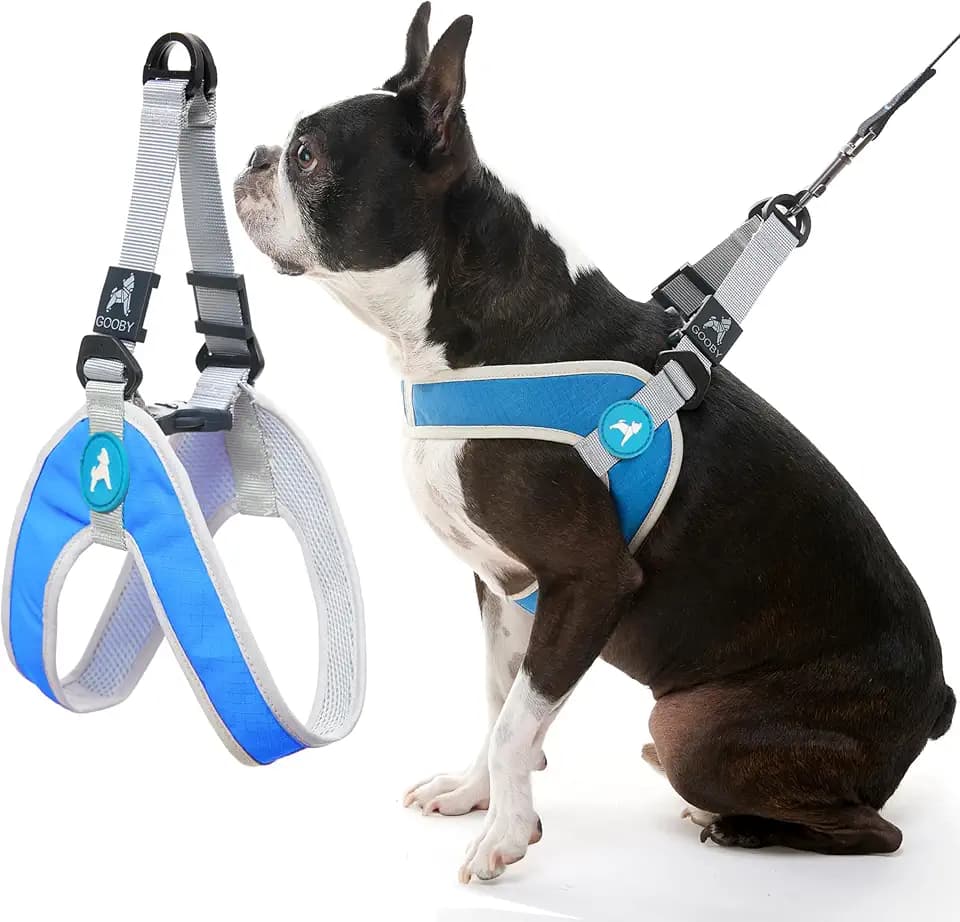 Gooby Simple Step-in III Dog Harness, Blue, Large