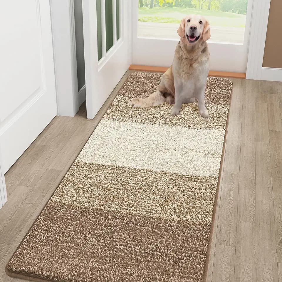 Smiry Dog Door Mat for Muddy Paws, Absorbs Moisture and Dirt, 48x32 Inches