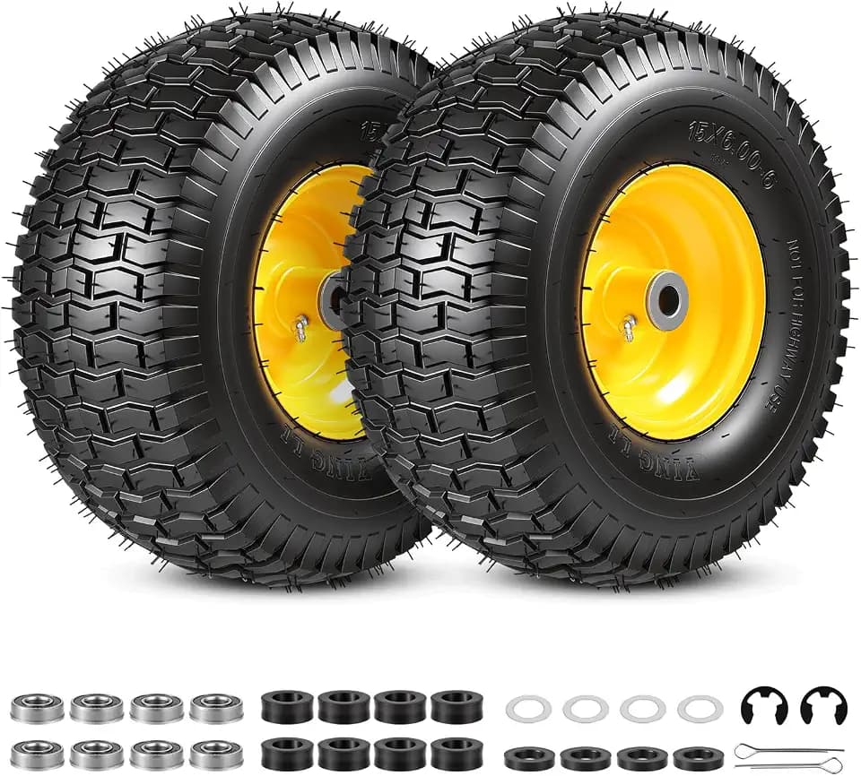 15x6.00-6 Rubber Lawn Mower Tire Wheel for Riding Mower Tractor Tire