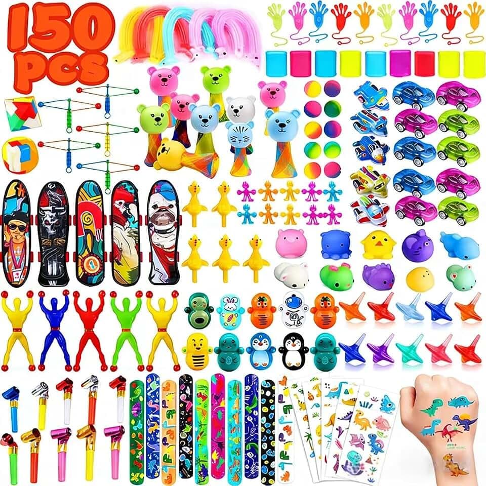 Mitgebsel Kindergeburtstag 150 Stück, Give Aways Kindergeburtstag Gastgeschenke, Mitbringsel Kindergeburtstag, Geburtstag Party Mitgebsel Set, Pinata Füllung Kleine Geschenke für Kinder Jungen