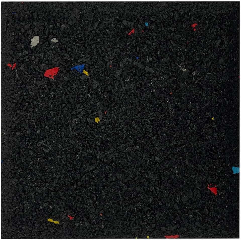 Nicoman Strapazierfähige Fitnessmatte für Laufband, hohe Dichte, Boden- und Teppichschutz, rutschfest, stoßdämpfend, 15 mm, 10 x 10 cm, Galaxy-Schwarz, 1 Stück