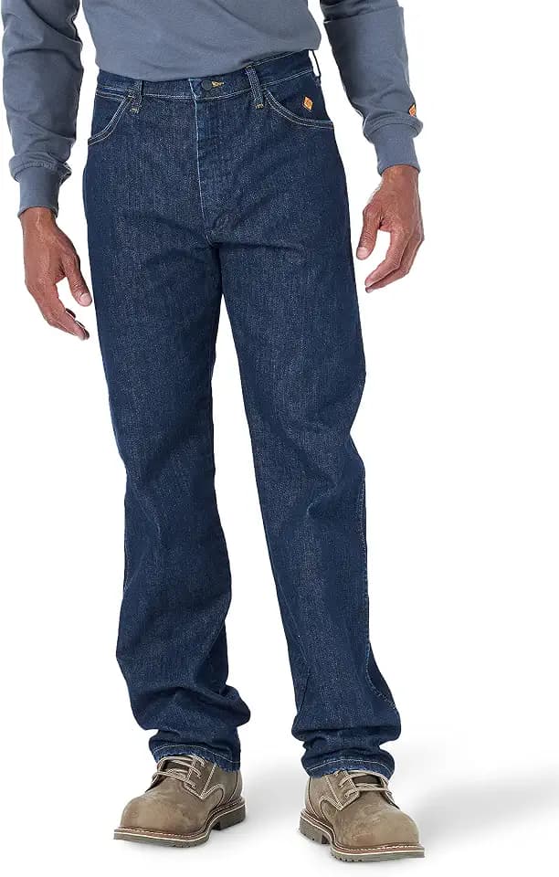 Wrangler Herrenjeans, Original-Passform, schwer entflammbar, Dunkle Waschung, 32W / 32L