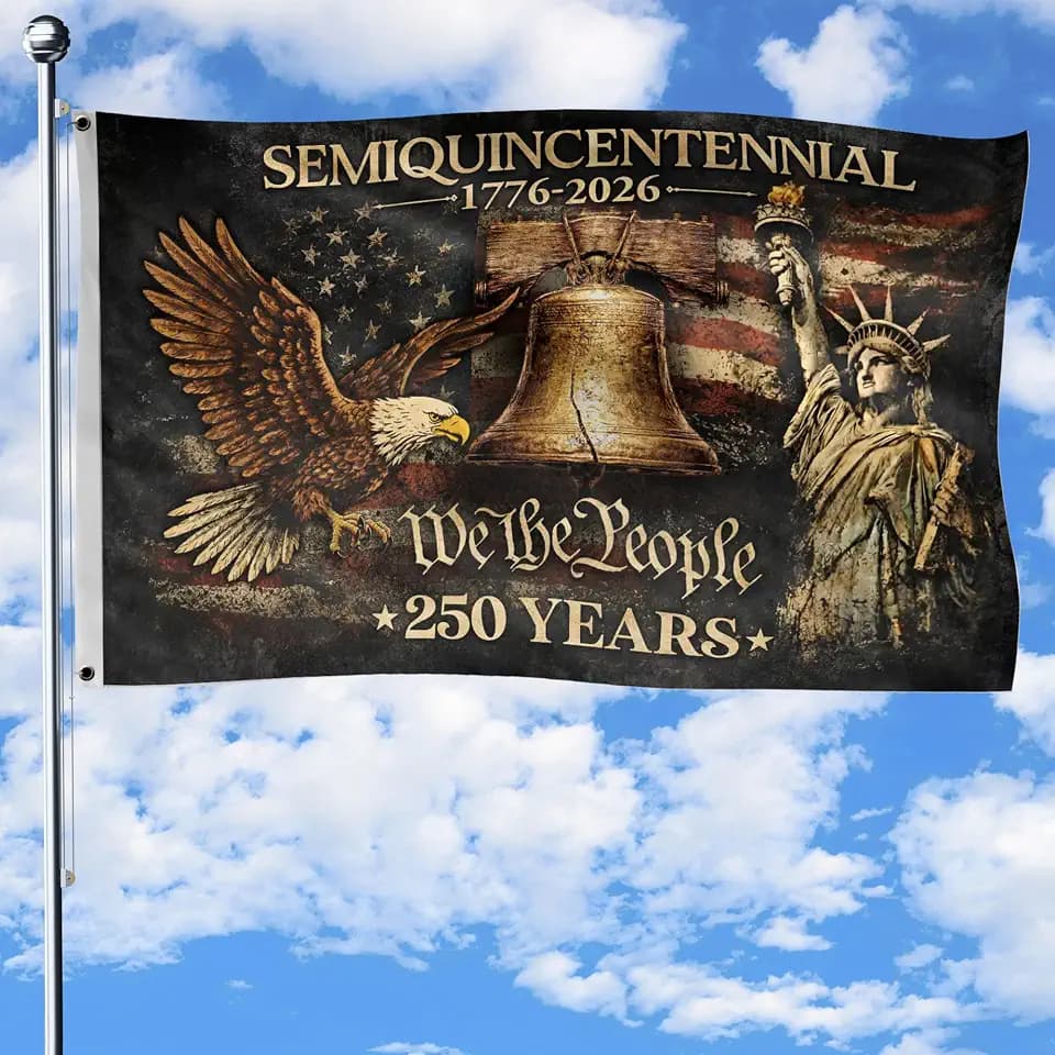 250 Years Of Freedom Flags 3x5 Ft, Double Side Printed, Eagle Design Flag 1