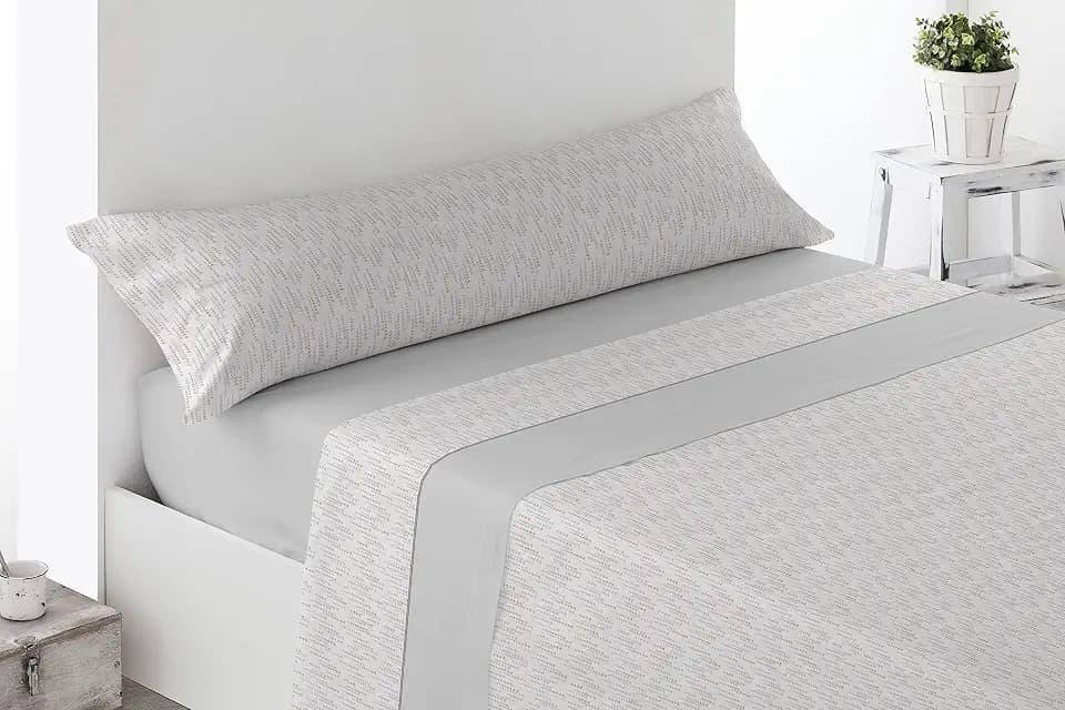Miracle Home. Pyrenäen Reyes Thermo-Bettwäsche-Set, 3-teilig, Spannbettlaken, Oberlaken und Kissenbezug, maximale Wärme, Premiumweichheit und Passform, Grau, 90 x 200 cm, für 90 cm breite Betten