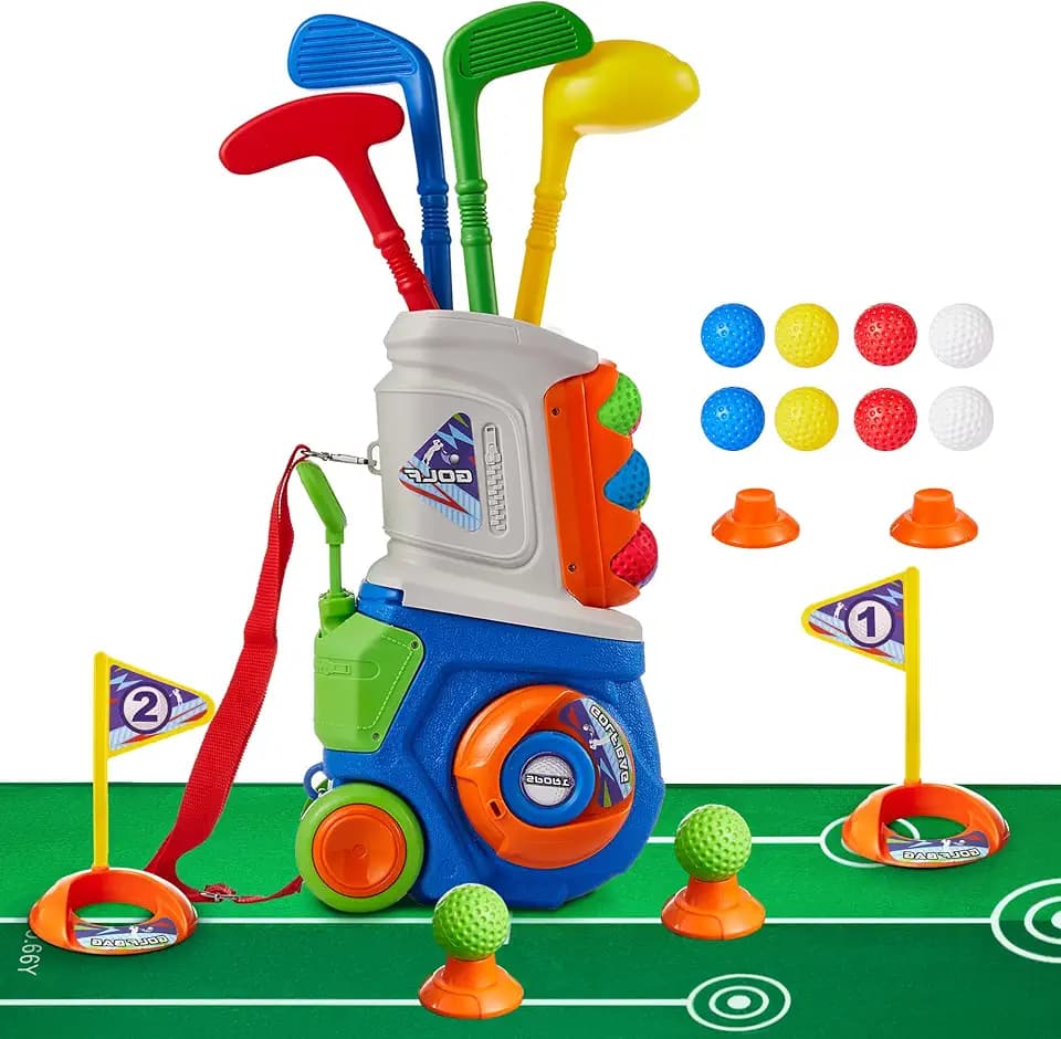 PJG 23 Pcs Toddler Golf Clubs Set, Kids Golf Toys, Birthday Gift Boys Girls