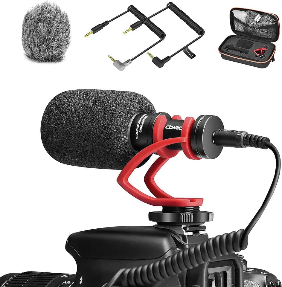 COMICA CVM-VM10II Universal Shotgun Microphone for Camera, iPhone, Android