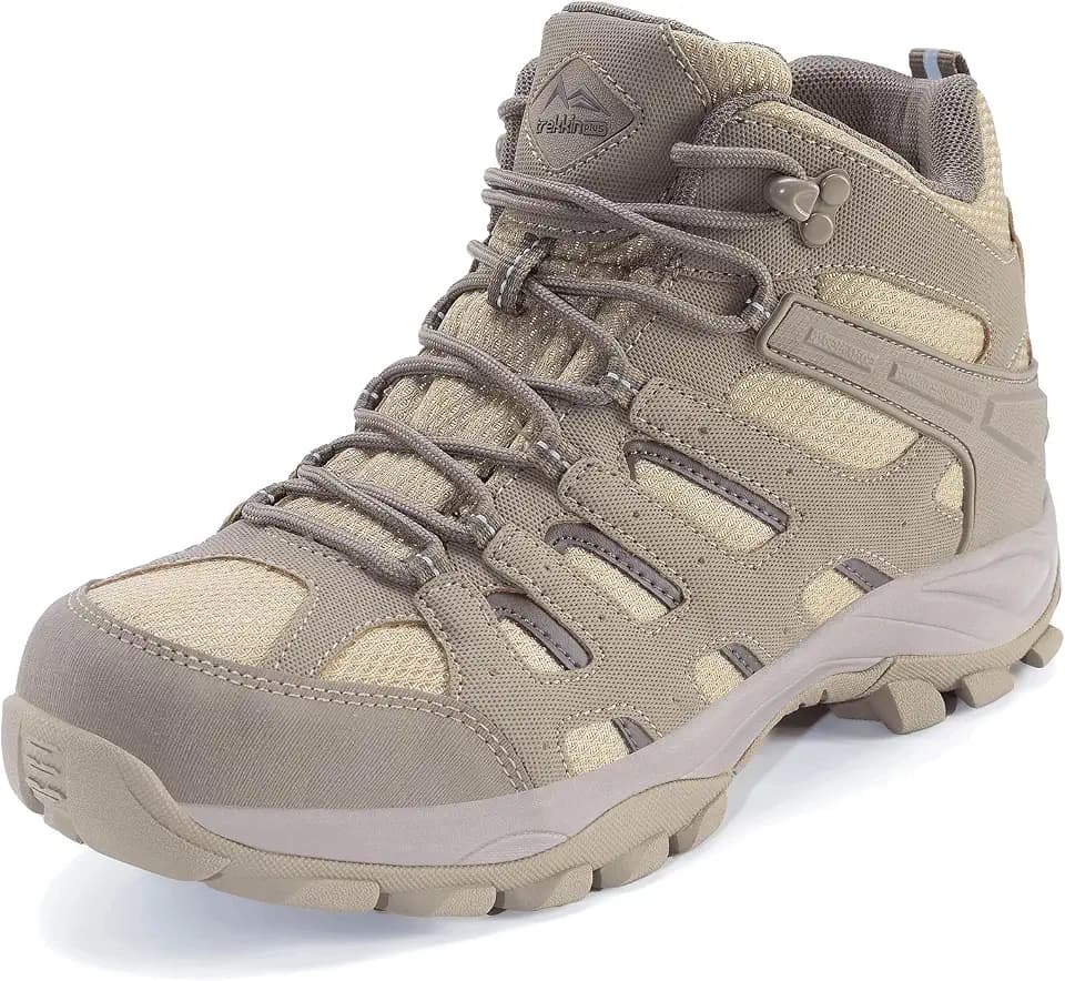 Men's Waterproof Slip Resistant Hiking Boots Outdoor Trail Trekking Camping Casual Walking Hunting Shoes mountaineering backpacking Travel Mid Ankle Lace up
