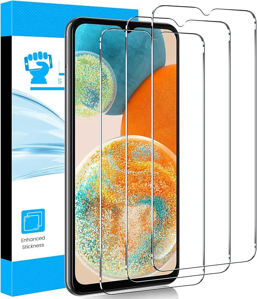 LYWHL 3 Pack for Samsung Galaxy A23 5G Screen Protector, Tempered Glass HD Clear 9H Hardness Protector Film for Galaxy A23 6.6”, Anti Scratch Bubble Free Easy Install Case Friendly - Transparent