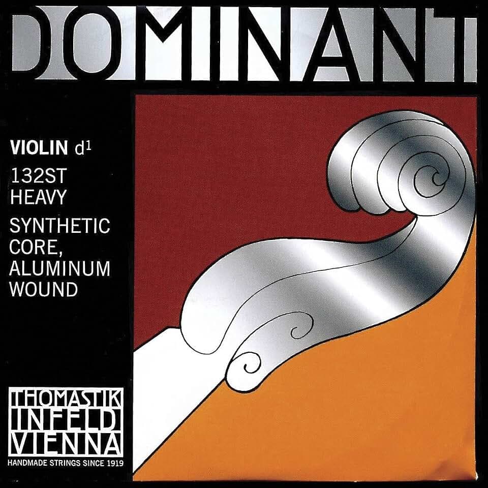 Thomastik-Infeld Dominant Violinsaite D 4/4 – Einzelsaite (132st), synthetischer Kern, Aluminium umsponnen, starke Spannung