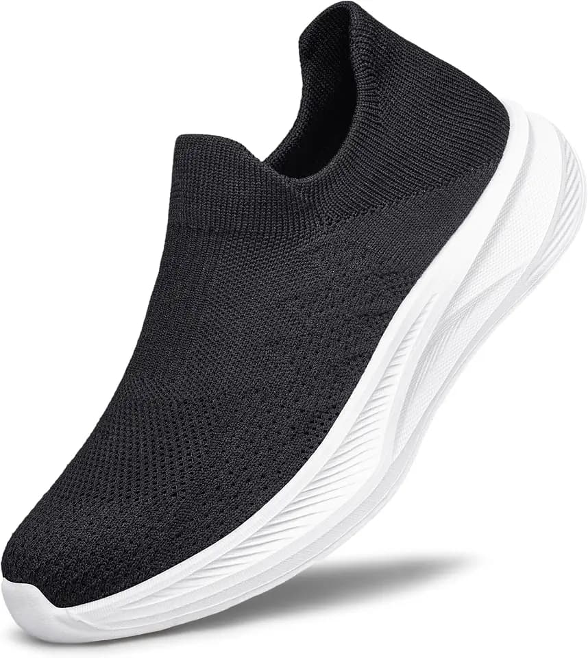 Men's Slip On Walking Shoes Comfortable Lightweight Breathable Socks Shoes Casual Mesh Tennis Gym Running Sneakers