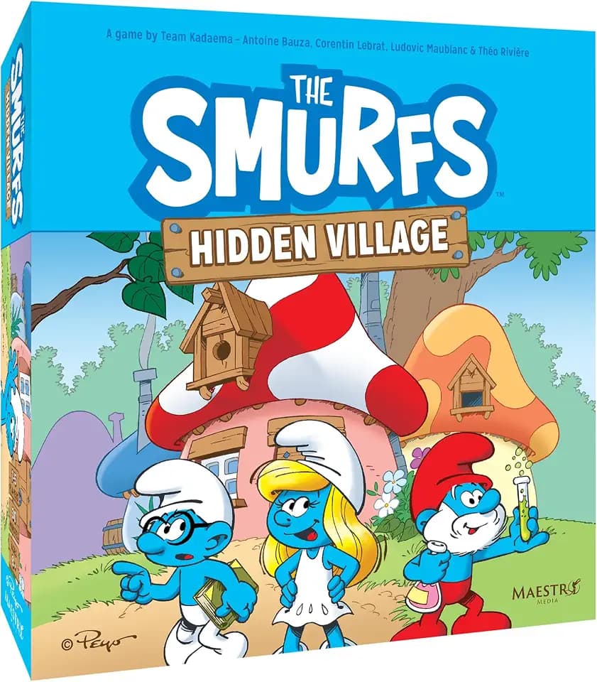 Maestro Media The Smurfs: Hidden Village Board Game - Coooperative Strategy Game with Unique Smurf Abilities, Family Fun for Kids & Adults, Ages 8+, 30 Minute Playtime, 1-5 Players