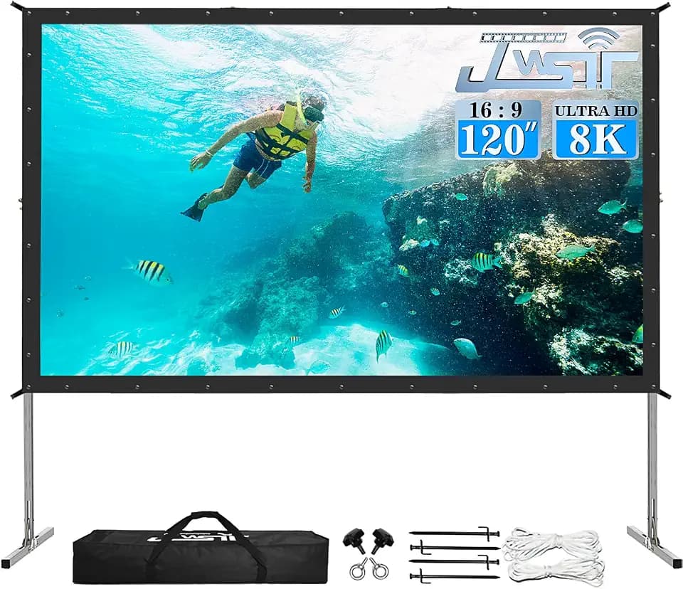 Rear Projector Screen 120inch,Outdoor Movie Screen with 3-Layers PVC