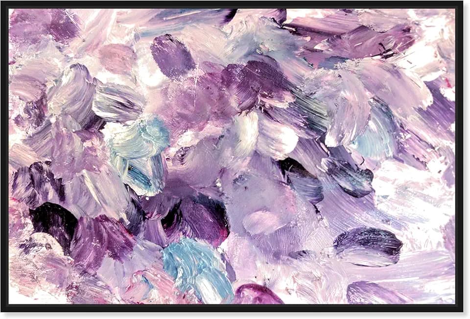 Oliver Gal Amethyst Gardens Canvas Print Wall Art for Living Room, Bedroom, and Bathroom, 30" x 20", Black Floater Frame