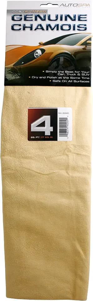 AutoSpa 40204AS Genuine Full Skin Chamois, 4 sq ft