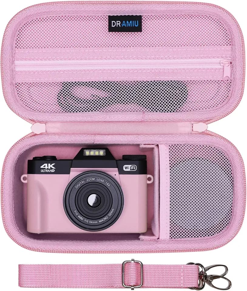 4K Digital Camera Case for Duluvulu/Gavonde/VJIANGER/FACLAM, Pink