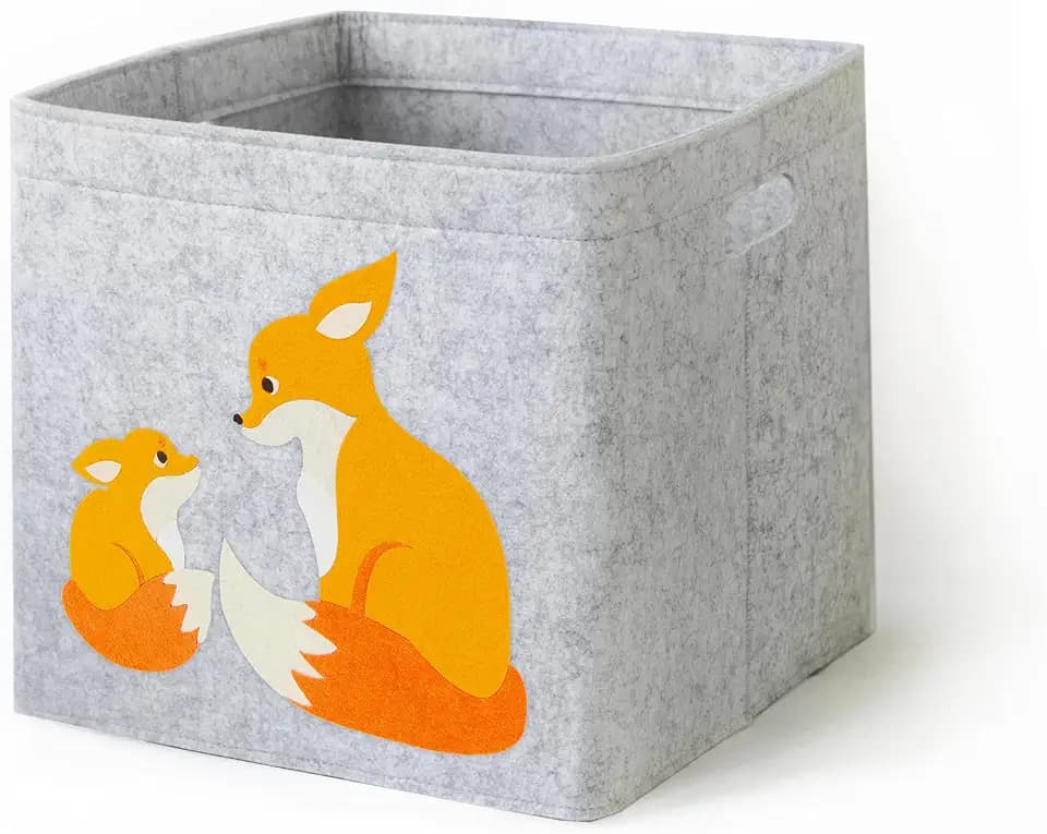 Aufbewahrungsbox Kinderzimmer/Spielzeugkorb LuckySign-Care (Fuchs)