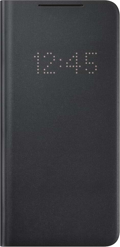 Samsung LED View Smartphone Cover EF-NG996 für Galaxy S21+ 5G Handy-Hülle, LED-Anzeige, Kartenhalterung, Schwarz