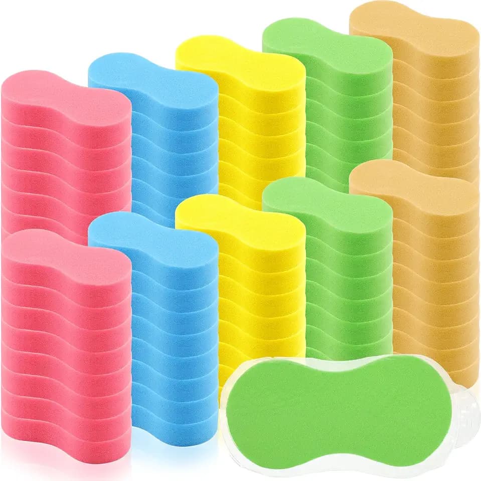 Vesici Large Car Wash Sponges Giant Extra Thick Foam Sponges, 60 Pack